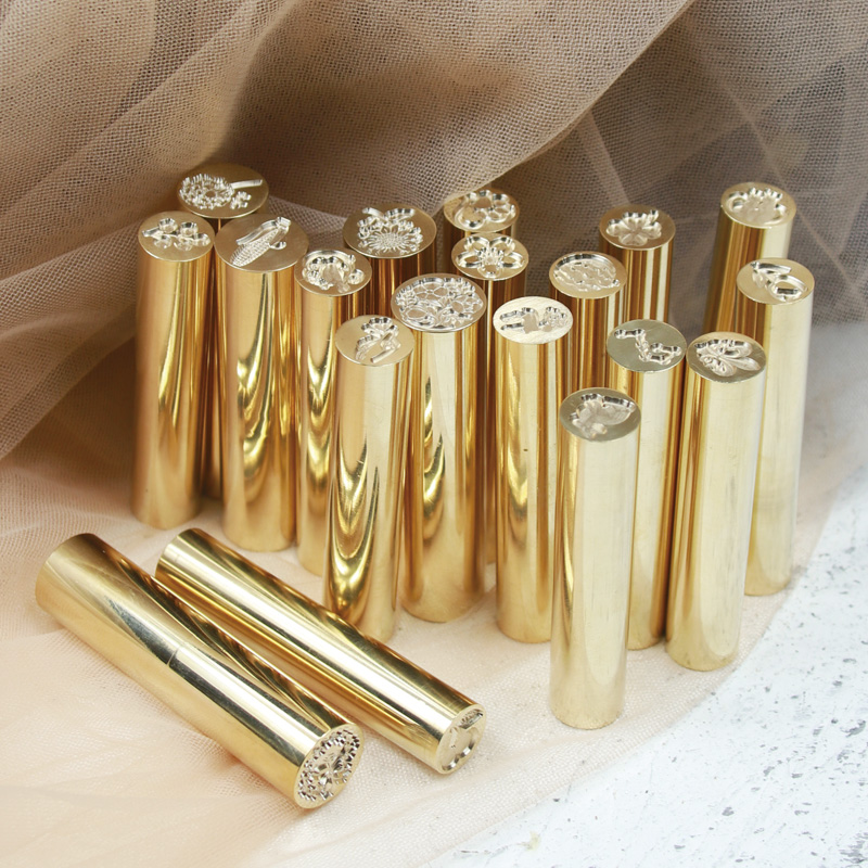 小铜柱火漆印章